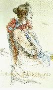 Carl Larsson portrarr av johanne dybwad painting